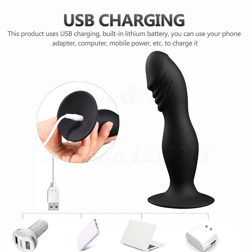 10-Speed Wireless Remote Anal Dildo Vibrator Male Prostate Massager G-spot Stimulator USB Charging Anal Penis Vibrator Sex Toys