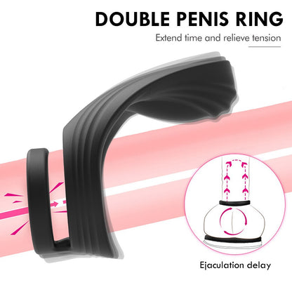 10โหมดอวัยวะเพศชายแหวน Vibrators รีโมทคอนโทรลคู่แหวนนวด Clitoris Perineum กระตุ้น Penisring เพศของเล่นสำหรับผู้ชาย