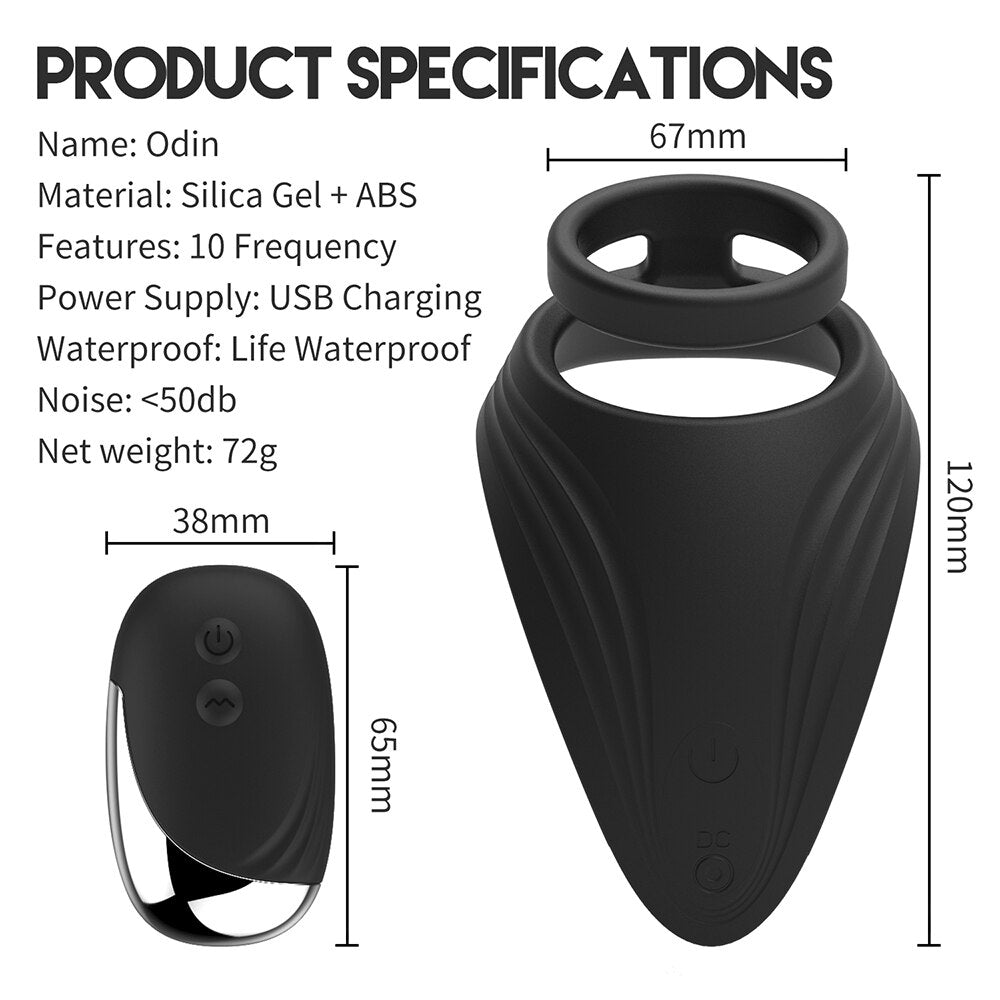 10โหมดอวัยวะเพศชายแหวน Vibrators รีโมทคอนโทรลคู่แหวนนวด Clitoris Perineum กระตุ้น Penisring เพศของเล่นสำหรับผู้ชาย