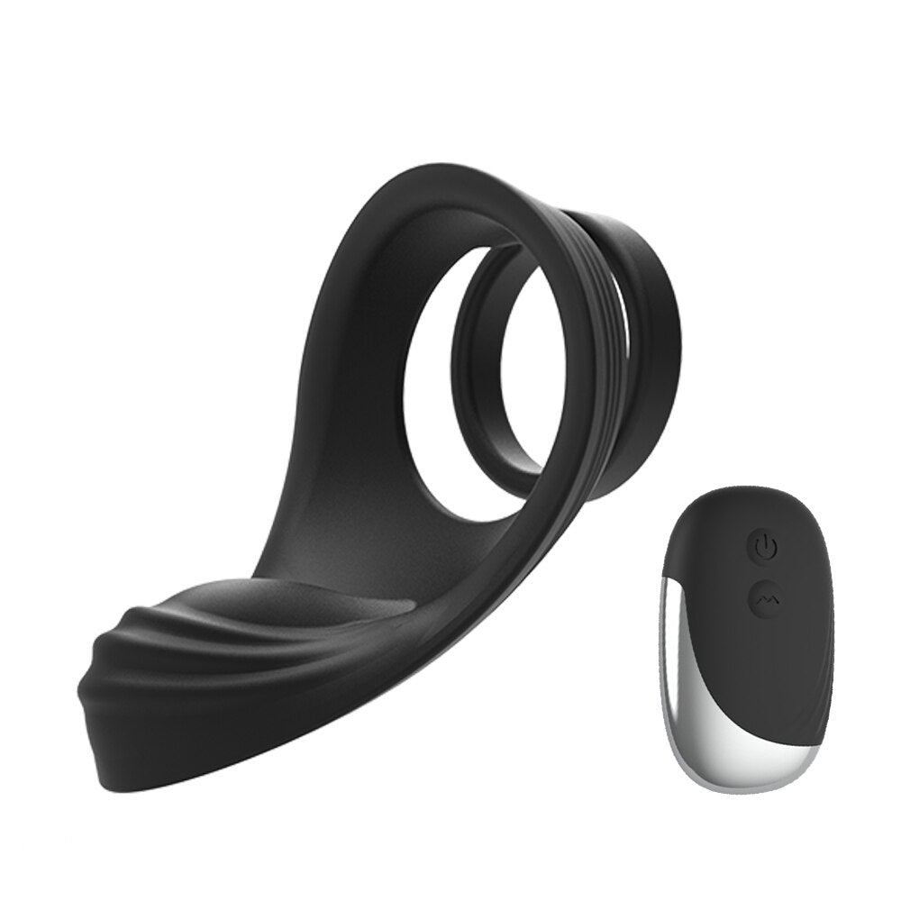 10โหมดอวัยวะเพศชายแหวน Vibrators รีโมทคอนโทรลคู่แหวนนวด Clitoris Perineum กระตุ้น Penisring เพศของเล่นสำหรับผู้ชาย