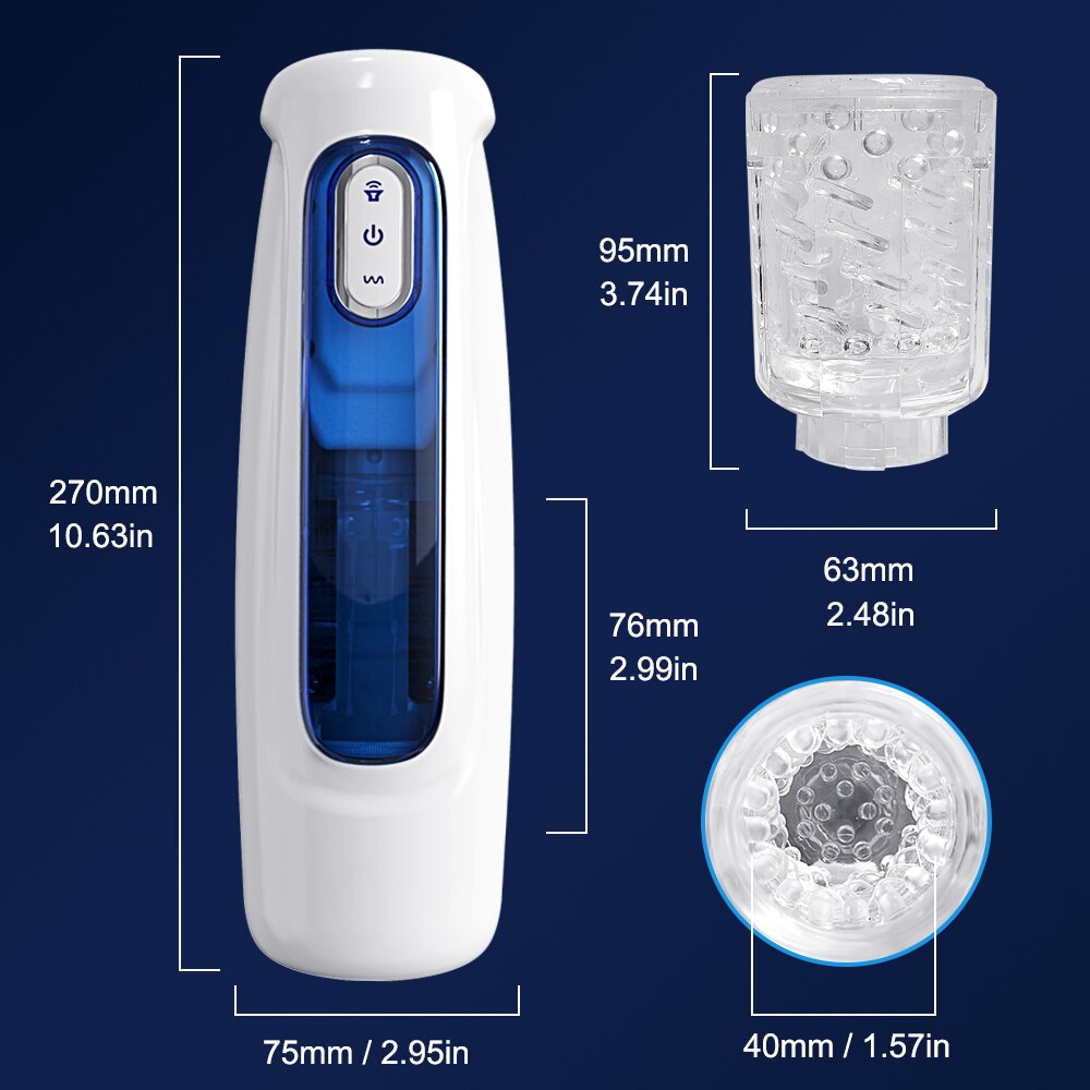 10-Mode Rotating Male Masturbator Automatic Piston Simulated Vagina Sex Toy for Men Adult Products