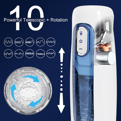 10-Mode Rotating Male Masturbator Automatic Piston Simulated Vagina Sex Toy for Men Adult Products