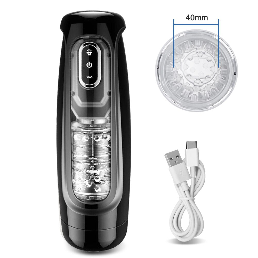 10-Mode Rotating Male Masturbator Automatic Piston Simulated Vagina Sex Toy for Men Adult Products