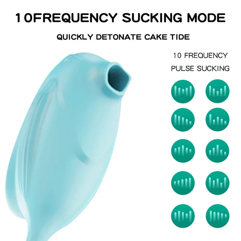 12 Frequency Vibrator 10 Sucking Modes Stimulator Rechargeable Massager Sex Toy