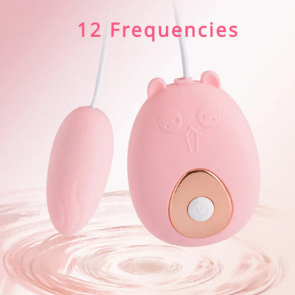 Mini Vibrating Dildo for Women 12 Modes Egg Vibrator Wanita Vibrating Sex Toy for Adults