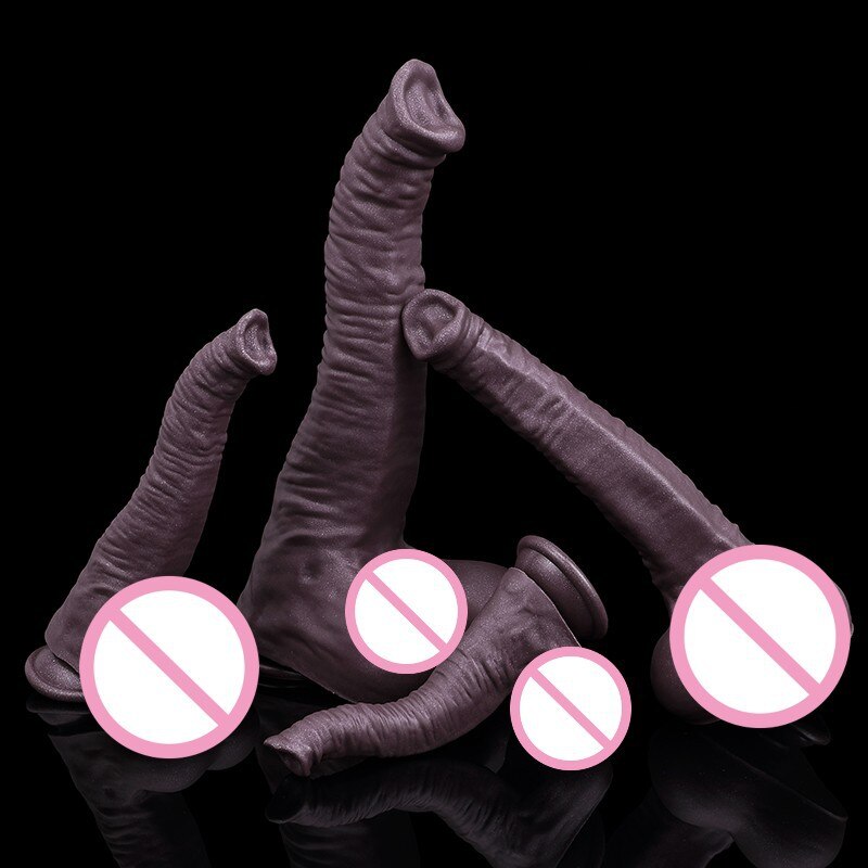 12in Realistic Soft Silicone Elephant Dildo Big Penis Suction Cup Stimulate Orgasm Lesbian Sex Toy Anal