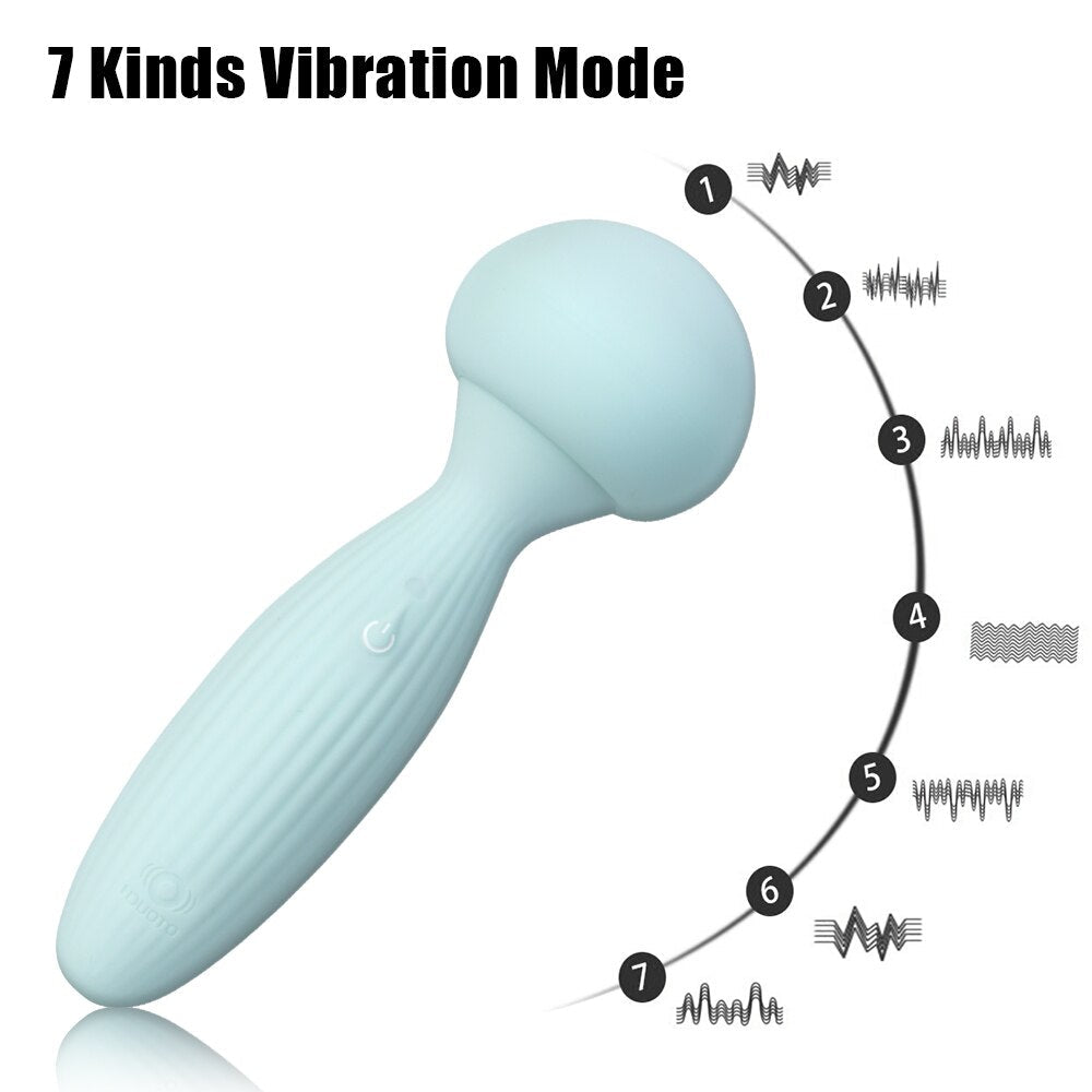 16cm Sexy Mushroom Vibrator for Women, Clitoris Stimulator, Anal Butt Plug, Female Masturbator, Adult Products, Sex Toy