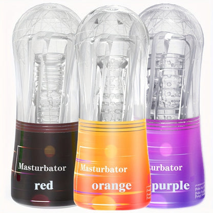 Transparent Crystal Masturbation Cup Male Masturbator Penis Exerciser Adult Toy