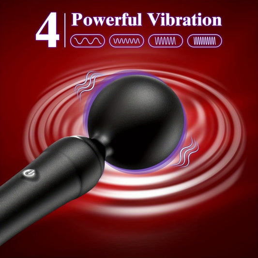 AV Wand Vibrator Handheld Magic Cordless Massager. Full Silicone Waterproof Vibrator Women Sex Toys for Clitoral Nipple Massage. Rechargeable Quiet Powerful Adult Sex Toys & Games for Couple Pleasure