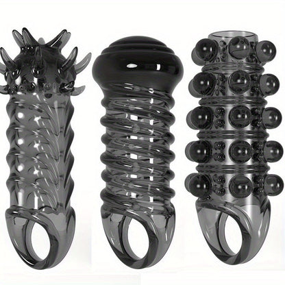 Men's Adult Sex Toy Penis Cover Sleeve Penis Extender Reusable Delay Ejaculation Add More Fun And Excitement
