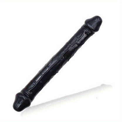 Double-Headed Dragon Phallus Simulation: Black TPE Dildo. 9.25 inches. Suitable for Hand Washing - New Age Adult Sex Toys