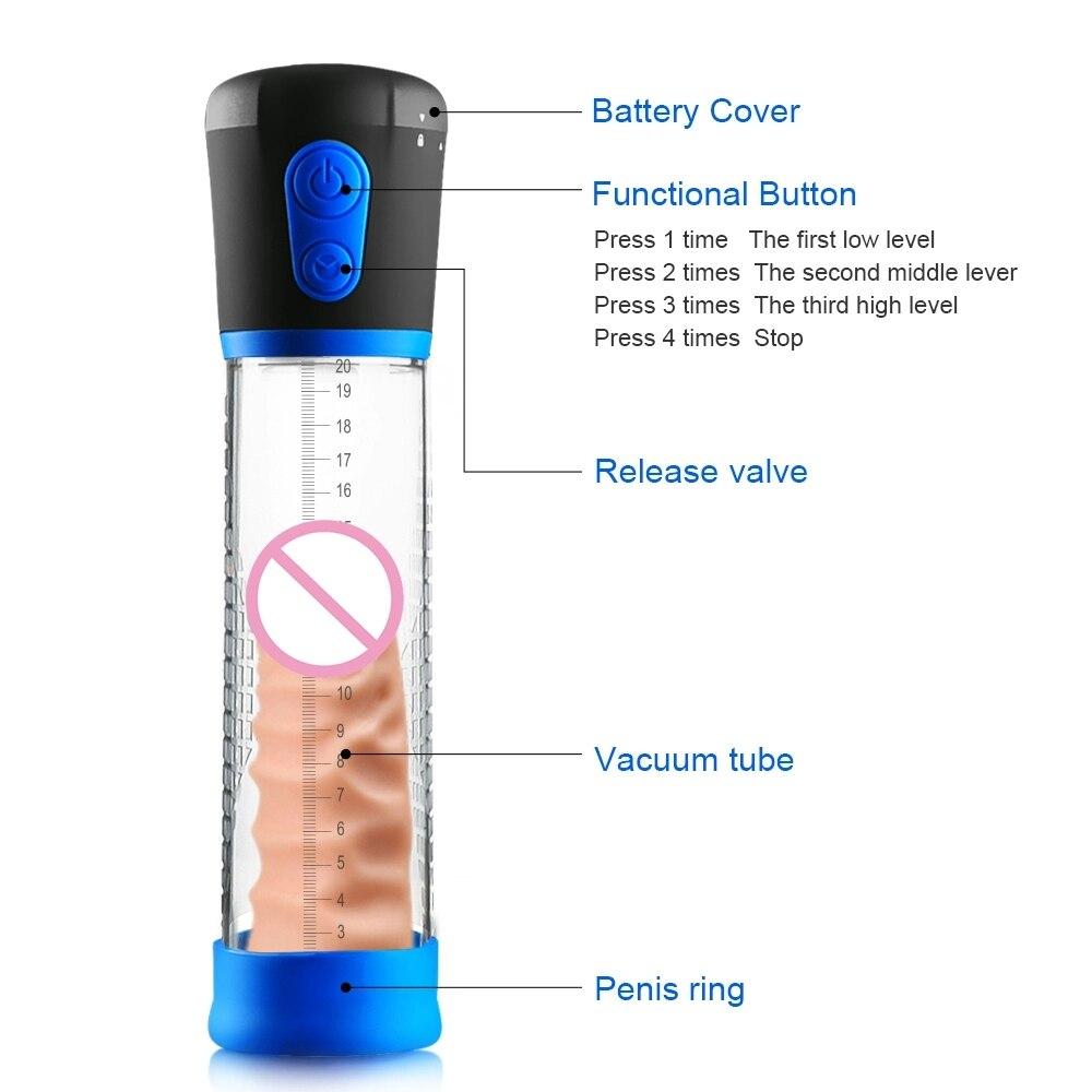 18+ Electric Penis Pump Penis Enlargement Vacuum Sleeve Erection Enhancer Penis Pump for Men Male Masturbator Sex Toys for Men