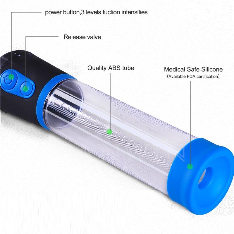 18+ Electric Penis Pump Penis Enlargement Vacuum Sleeve Erection Enhancer Penis Pump for Man Male Masturbator Sex Toys for Man