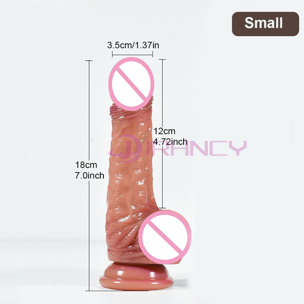 Realistic Dildo 18+ Sex Toy for Women Small Penis Strap-on Dildo Lesbian Adult Sex Game No Vibrator Dildos Sexshop