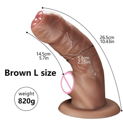 18-inch soft realistic dildo made from medical-grade silicone for adult sex toys