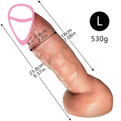 18-inch soft realistic dildo made from medical-grade silicone for adult sex toys