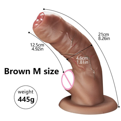 18-inch soft realistic dildo made from medical-grade silicone for adult sex toys