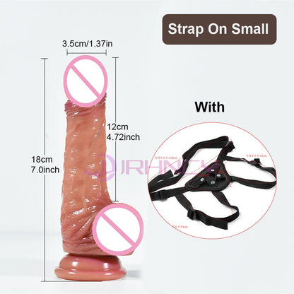Realistic Dildo 18+ Sex Toy for Women Small Penis Strap-on Dildo Lesbian Adult Sex Game No Vibrator Dildos Sexshop