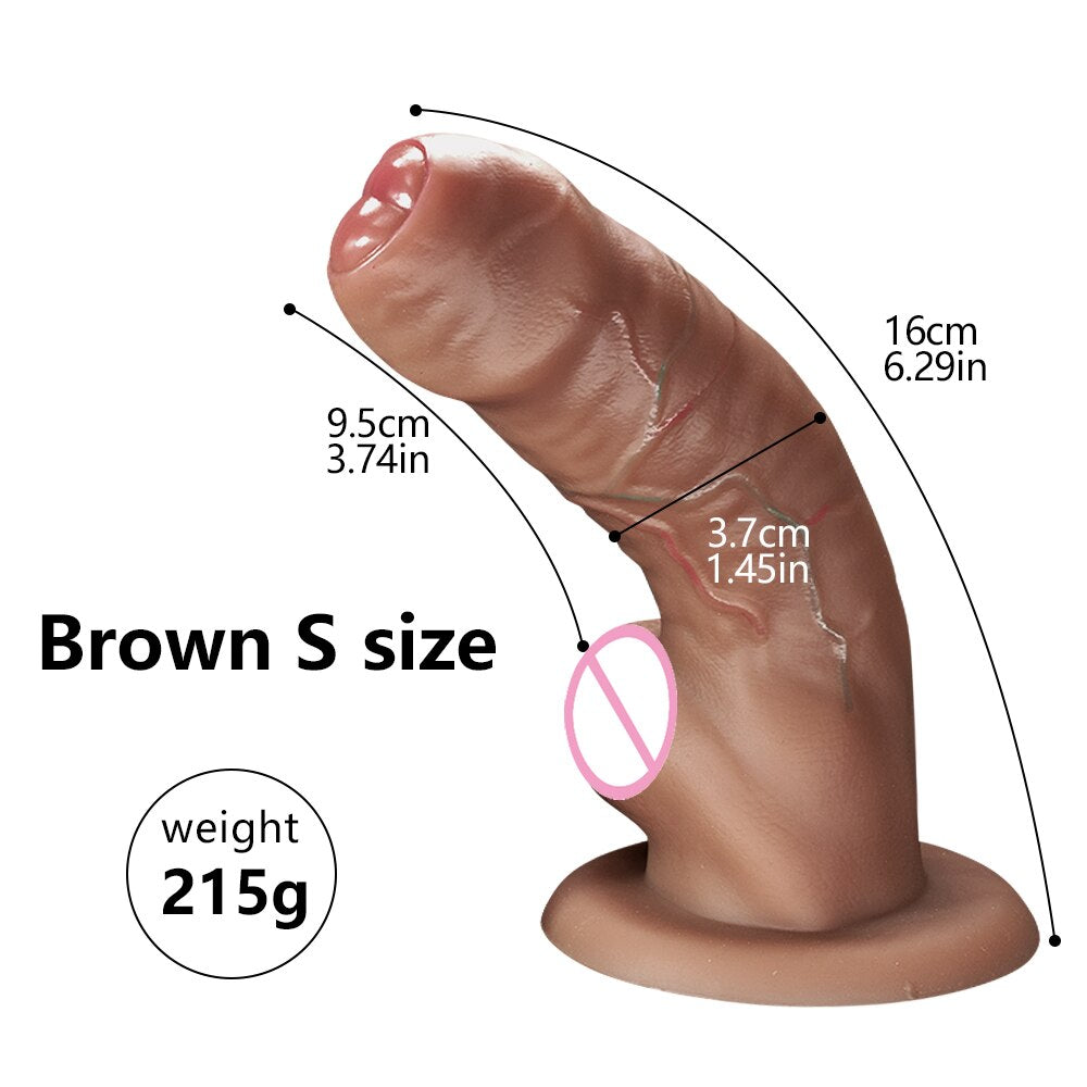 18-inch soft realistic dildo made from medical-grade silicone for adult sex toys