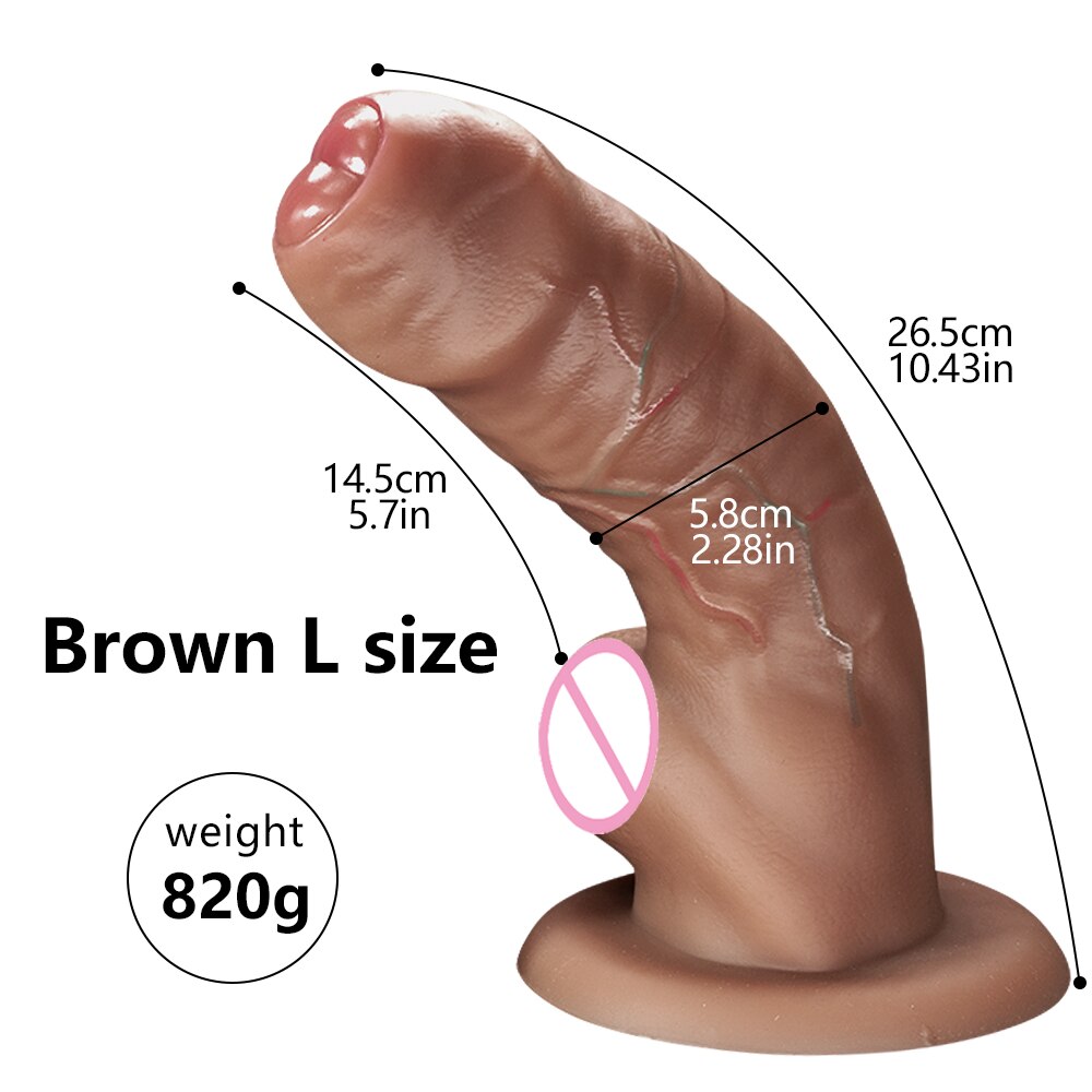 18-inch soft realistic dildo made from medical-grade silicone for adult sex toys