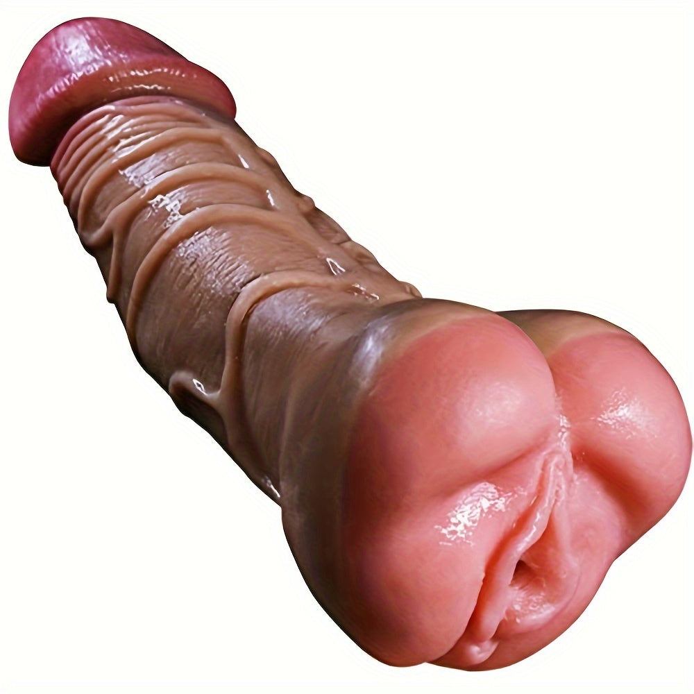 2 in 1 Design Realistic Dildo Pocket Pussy Tight Channels Soft Realistic Dildo for Women Men (Pussy Styles)