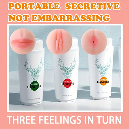 Male Masturbators - Waterproof. Latex-Free TPE. Manual Pocket Pussy With 3 Realistic Textures For Enhanced Pleasure. Male Masturbation Toys Sex Toy For Men Masturbating.