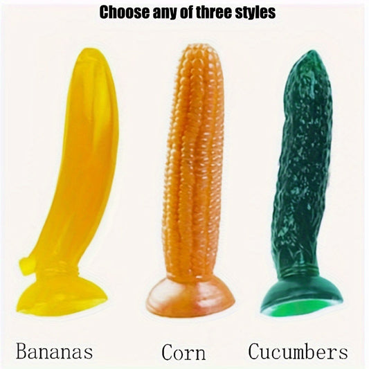 Soft Silicone Vegetable Models - Cucumber. Corn. Banana - Perfect For Kitchen Decor & Relax - Unique Gift For Women