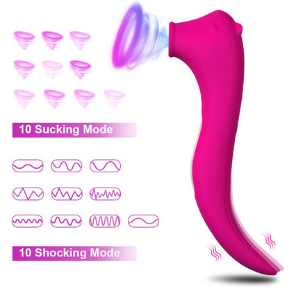 2 Motors Clit Sucker Vibrator Powerful Nipple Clitoris Stimulator G-Spot Massager Dildo Female Sex Toys Women's Adult Products