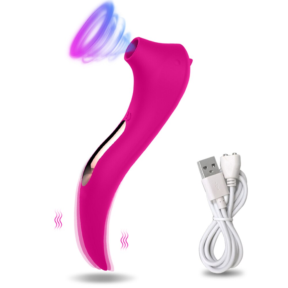 2 Motors Clit Sucker Vibrator Powerful Nipple Clitoris Stimulator G-Spot Massager Dildo Female Sex Toys Women's Adult Products