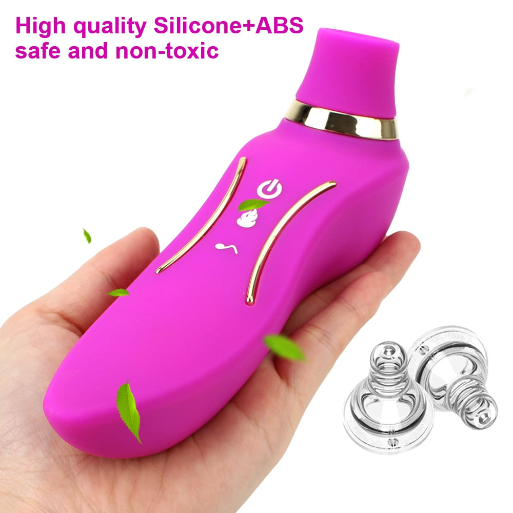 2 In 1 Heating Nipple Sucker Vibrator Dildo Vagina Stimulation Vibrating Strong Suction Dual Head Clitoris Sex Toys for Woman