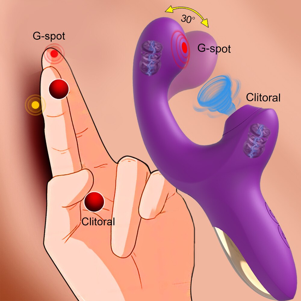 20 Effective Speeds Dildo Vibrator Female Clit Sucker Clitoris Stimulator Finger Wiggling Sex Toy For Women