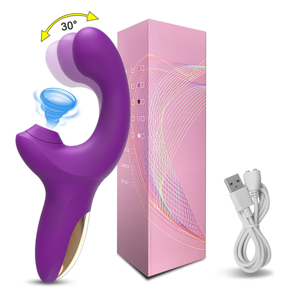 20 Effective Speeds Dildo Vibrator Female Clit Sucker Clitoris Stimulator Finger Wiggling Sex Toy For Women
