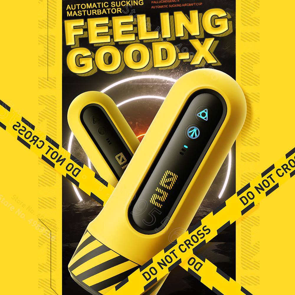 Automatic Male Masturbator Vibrating Cocksucking Sucking Machine Silicone Vagina Masturbation Cup Adult Sex Toys Products for Men