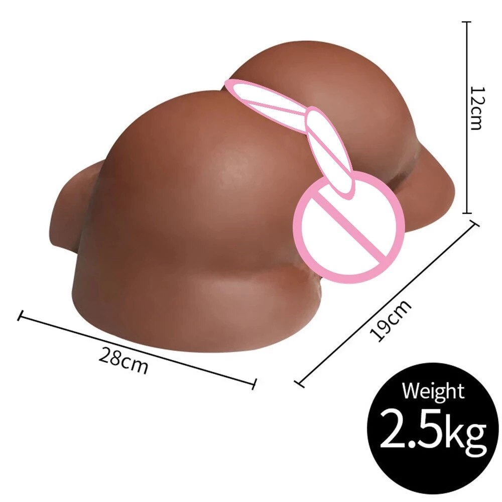 20cm long sexy penis prostate sex toy strong muscle butt silicone doll women's masturbator