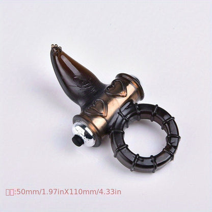 Men's and Women's New Product Tongue Licking Erotic Adult Vibration Lock Essence Vibration Crystal Vibration Cover Ring Adult Sex Toy Supplies