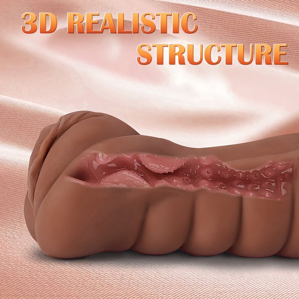 Experience Realistic Lifelike Pleasure: 1pc Pocket Pussy Male Masturbator - Skin Friendly TPR. 3D Textured Tight Vaginal Stroker For Men