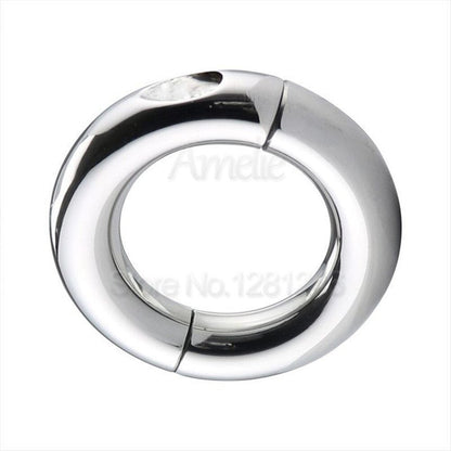 28-50mm Stainless Steel Penis Ring Scrotum Pendant Ball Stretcher Penis Enhancer Restraint Metal Cock Ring Sex Aid Toys for Men
