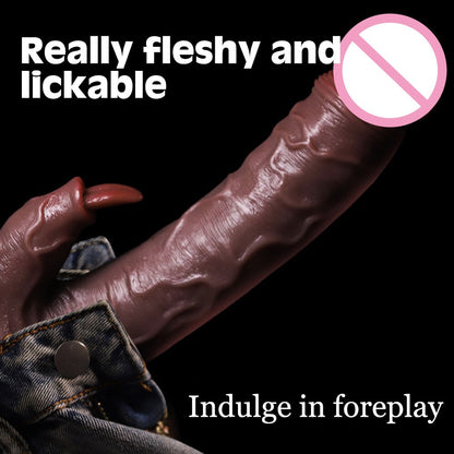 Soft Silicone Suction Dildo for Women, Vibrating Thick Silicone Penis Dildo, Sexyshop Products for Couples