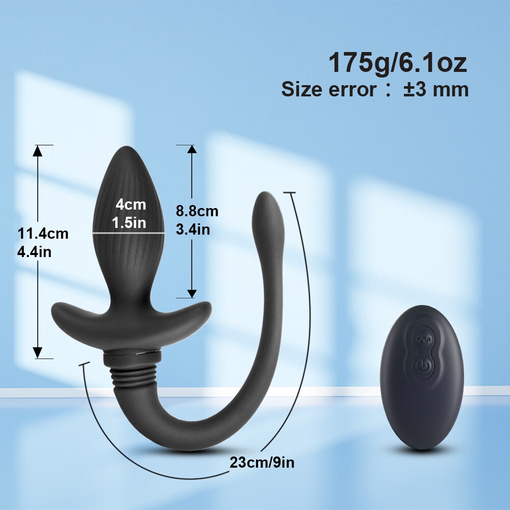 Dildo Vibrator for Women, Dog Tail Shaped Vibrator, Anal Expander, G-Spot Sex Toys, Erotic Accessories for Couples BDSM