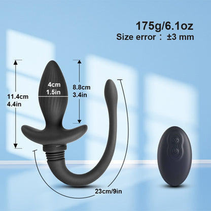 Dildo Vibrator for Women, Dog Tail Shaped Vibrator, Anal Expander, G-Spot Sex Toys, Erotic Accessories for Couples BDSM