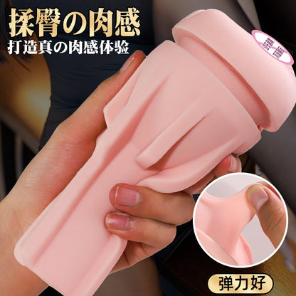 Pussy in a can, made from real, synthetic rubber. Use your hand to masturbate with the pussy in a can. Sex toy product for men. 18+