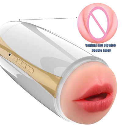 Double-headed Vibrator, Enjoy Masturbation, Licking Tongue Cup, Pocket Pussy, Adult Vibrator, Sexy Toy for Men, Masturbation