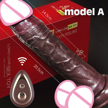 Soft Silicone Suction Dildo for Women, Vibrating Thick Silicone Penis Dildo, Sexyshop Products for Couples