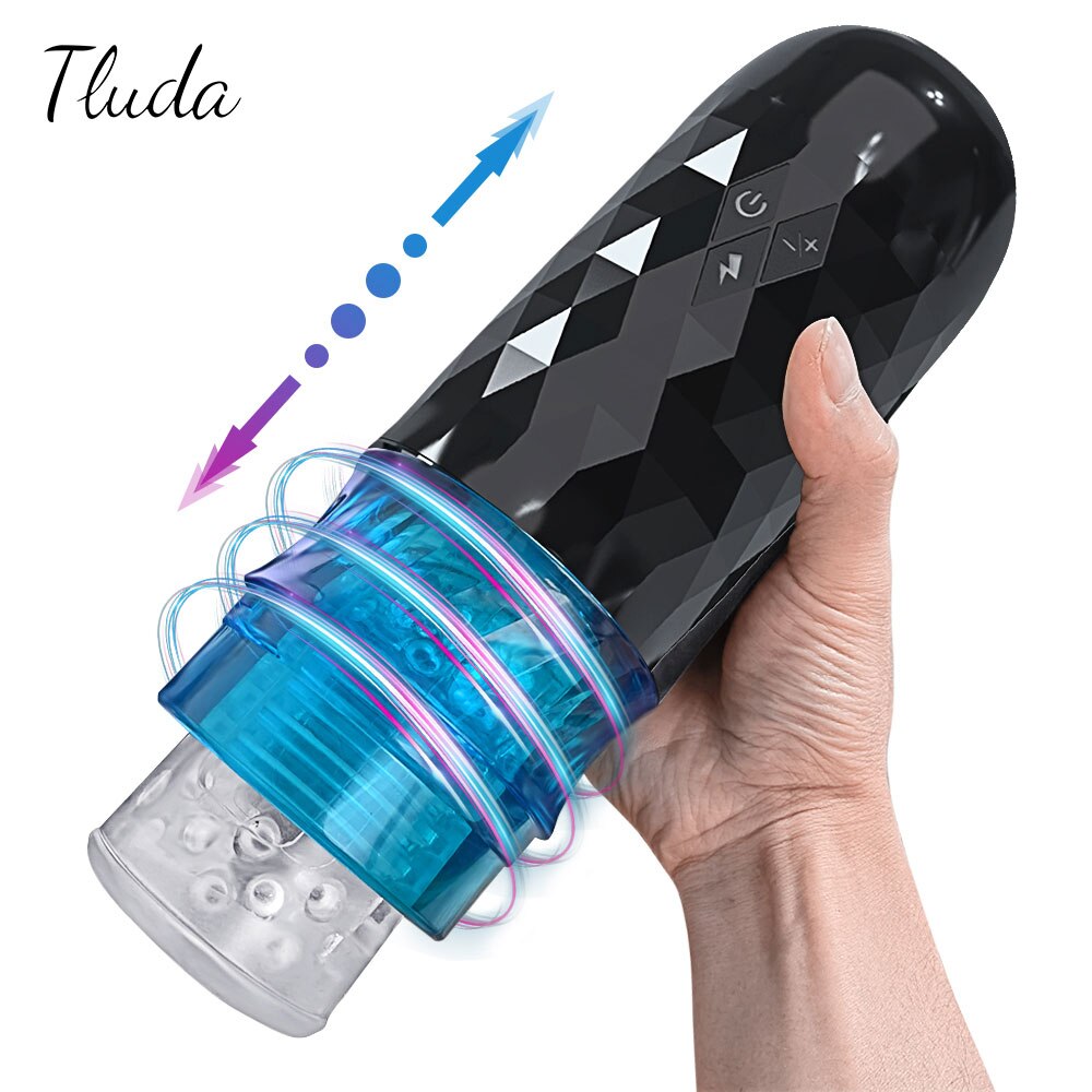 Automatic Male Masturbator Telescopic Rotating Adult Product Simulation Blowjob Piston