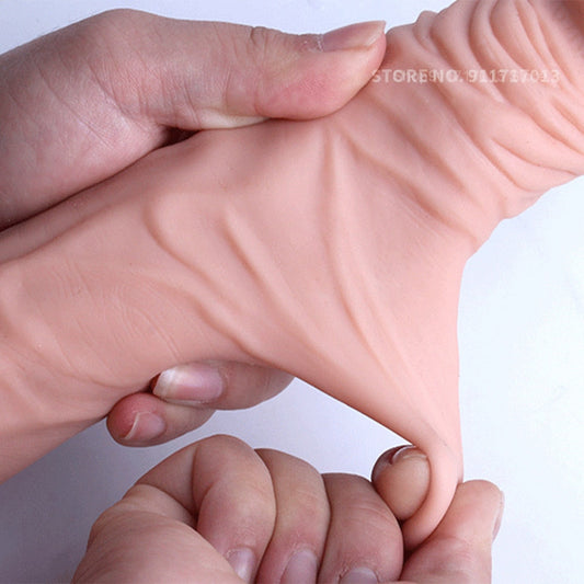 Reusable liquid silicone penis sleeve, penis delay ejaculation, male sex toy.