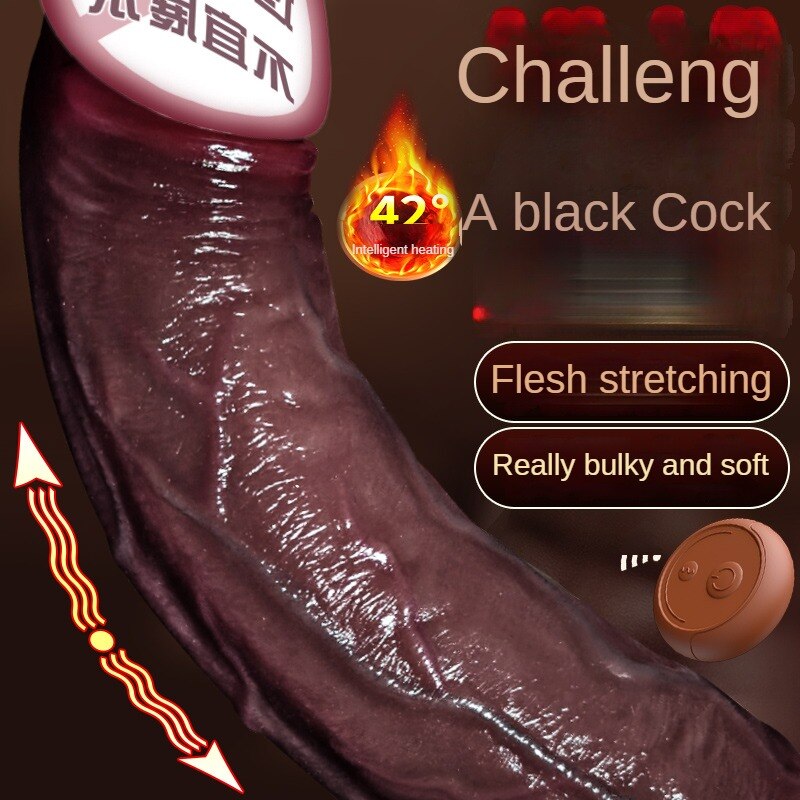Large Dildo Sex Toy Vibrator for Women, Remote Control Vibrating Massager with Suction Cup, Realistic Heat-Sensitive Silicone Penis for Adults