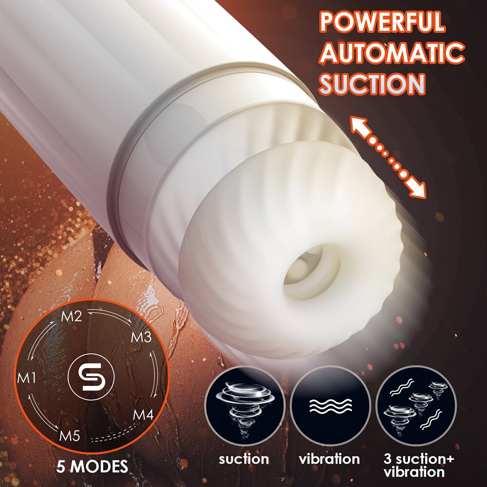 Automatic Male Masturbator Deep Throat Vaginal Suction Sex Toy 18+