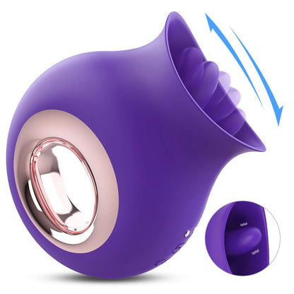 Clitoral vibrator, tongue vibrator, female sex toy for nipple stimulation with tongue licking action