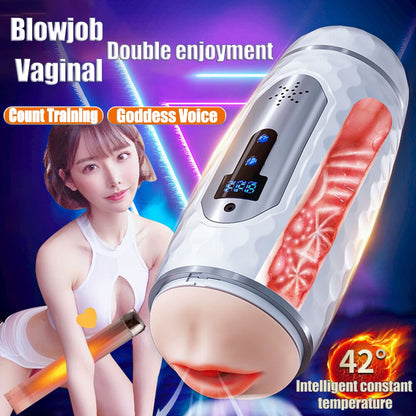 Dual-Head Vibrator for Adults, Sex Toy for Men, Masturbation Aid 18+, with Masturbation Device