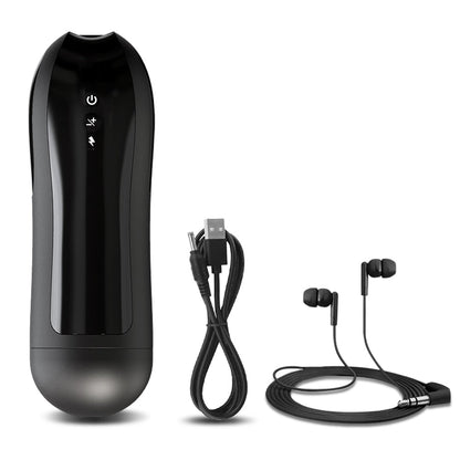 Automatic male masturbator, vibrating telescopic sex toy with moaning sounds, adult product